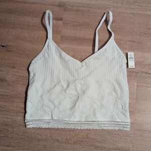 Aerie Superchill Seamless Bra Top Lace Camisole Bralette Crop Top